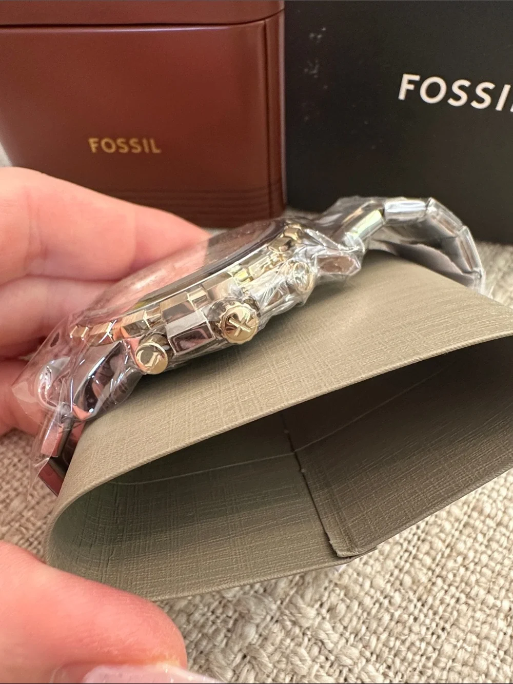 Fossil Two-Tone Silver and Gold Men's Chronograph Watch